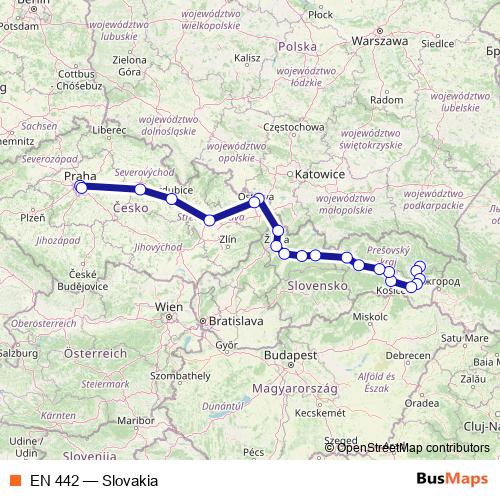 EN 442 rail Line Map