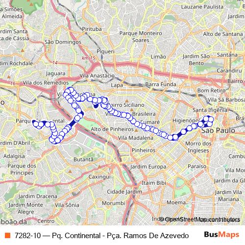 7282-10 bus Line Map