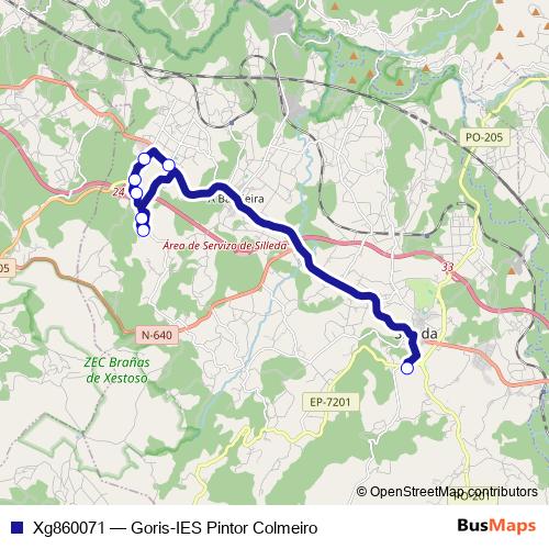 Xg860071 bus Line Map