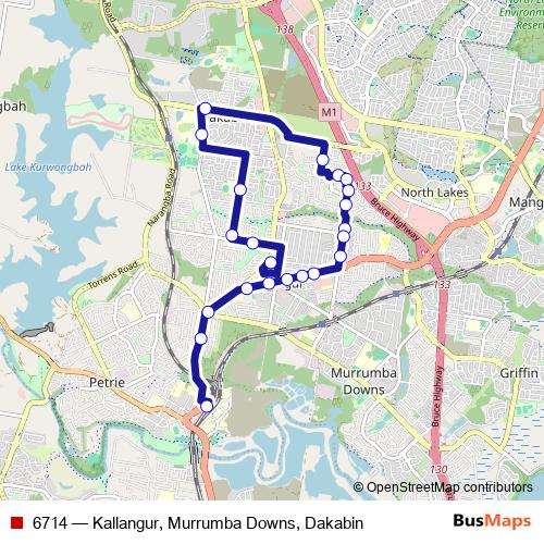 6714 bus Line Map