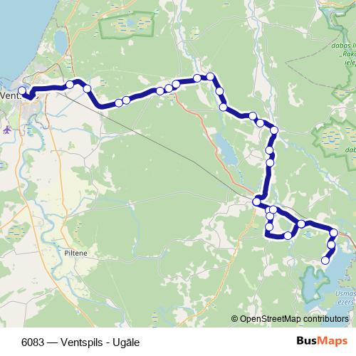 6083 bus Line Map