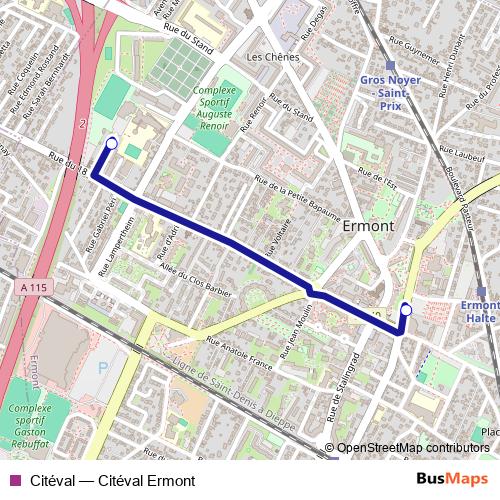 Citéval bus Line Map