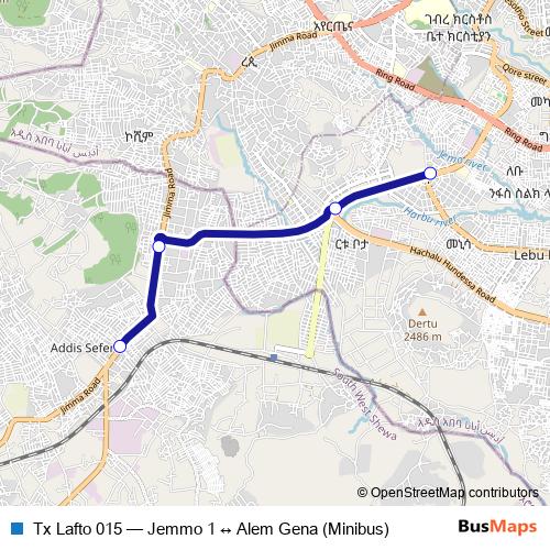 Tx Lafto 015 bus Line Map