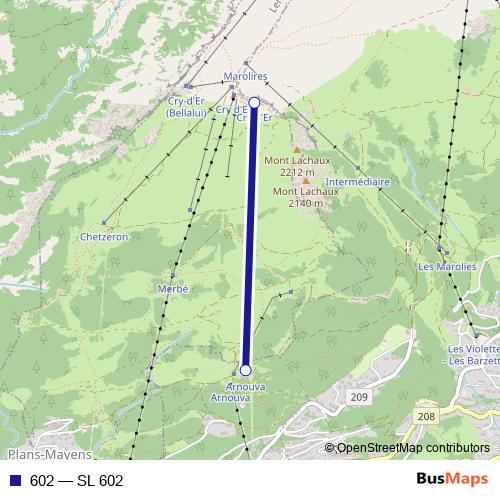 602 cable-car Line Map