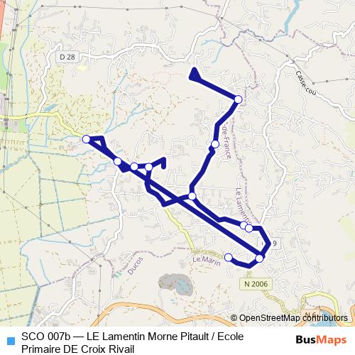 SCO 007b bus Line Map