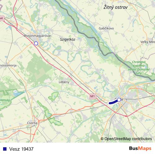 Vesz 19437 rail Line Map