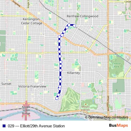 029 bus Line Map