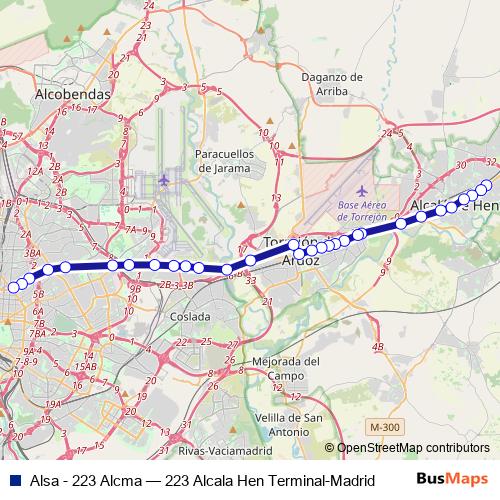Alsa - 223 Alcma bus Line Map