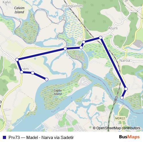 Prv73 bus Line Map