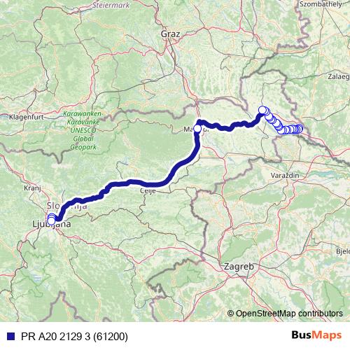 PR A20 2129 3 (61200) bus Line Map