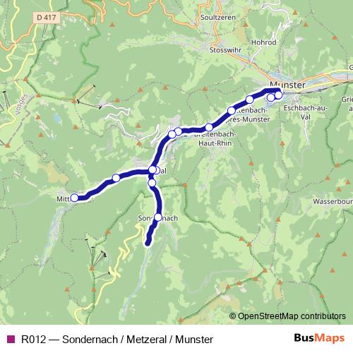 R012 bus Line Map
