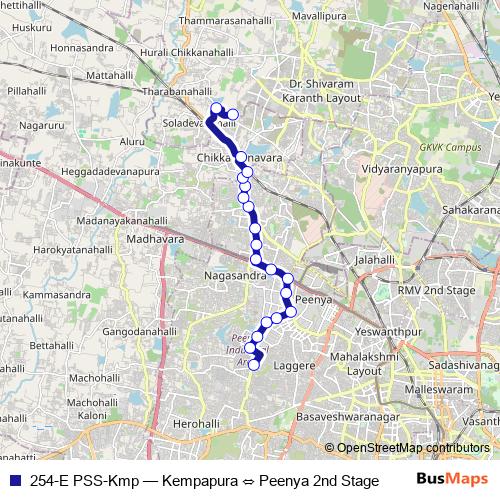 254-E PSS-Kmp bus Line Map