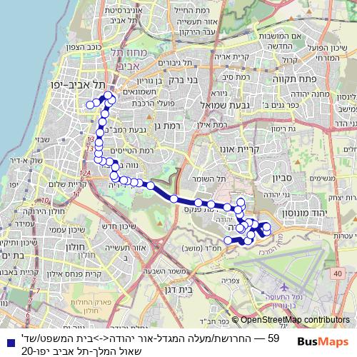59 bus Line Map
