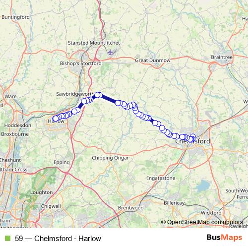 59 bus Line Map
