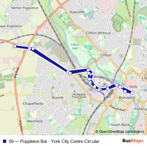 59 bus Line Map