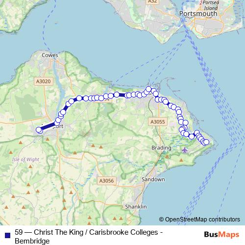 59 bus Line Map