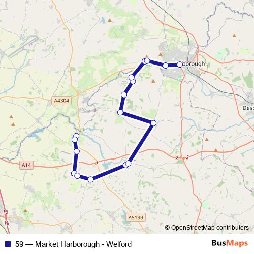 59 bus Line Map