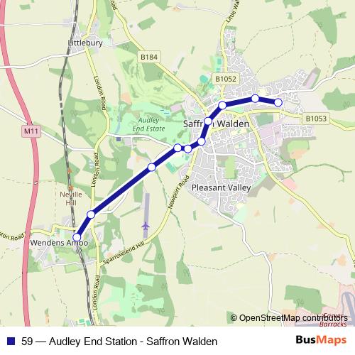 59 bus Line Map