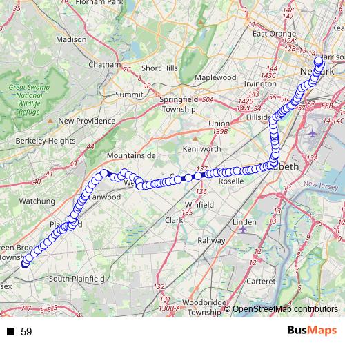 59 bus Line Map