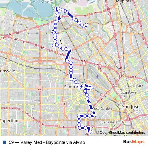 59 bus Line Map