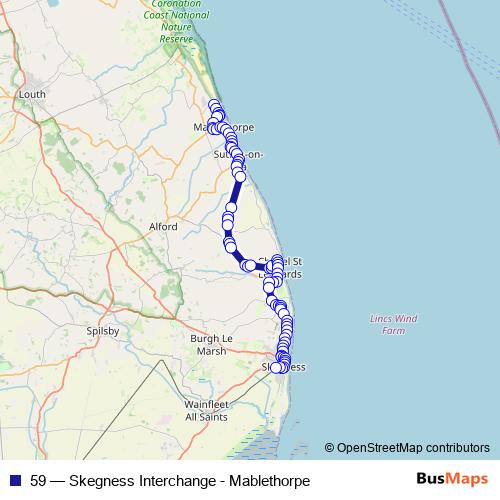 59 bus Line Map