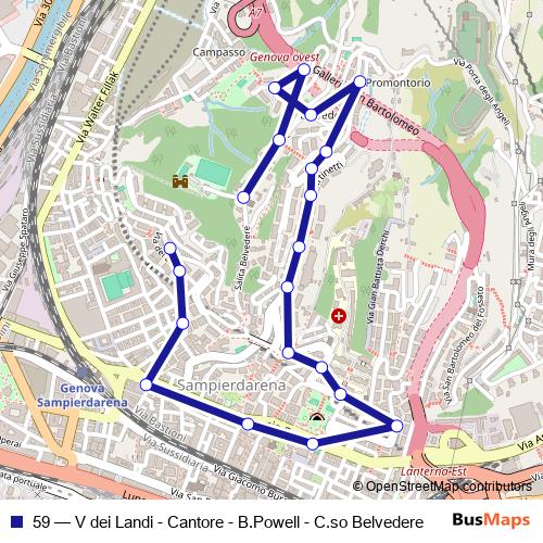 59 bus Line Map