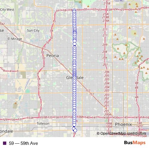 59 bus Line Map