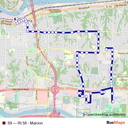 59 bus Line Map