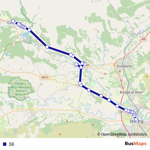59 bus Line Map