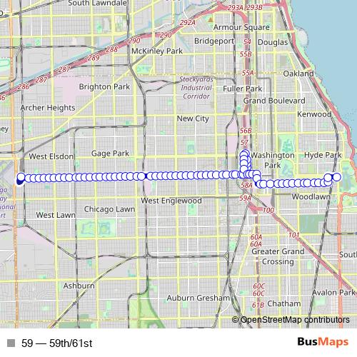 59 bus Line Map