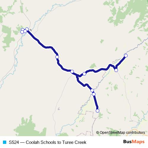 S524 bus Line Map