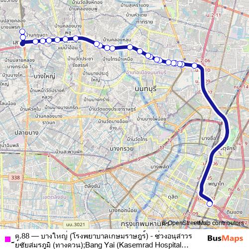 ต.88 bus Line Map