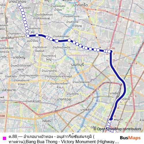 ต.88 bus Line Map