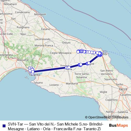 SVN-Tar bus Line Map