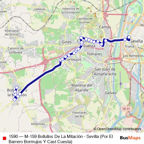 1590 bus Line Map