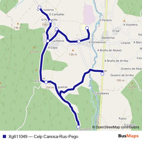 Xg811049 bus Line Map