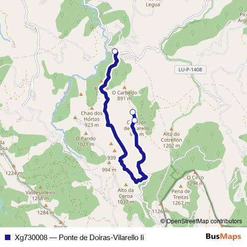 Xg730008 bus Line Map