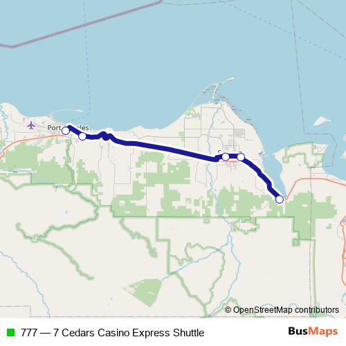 777 bus Line Map