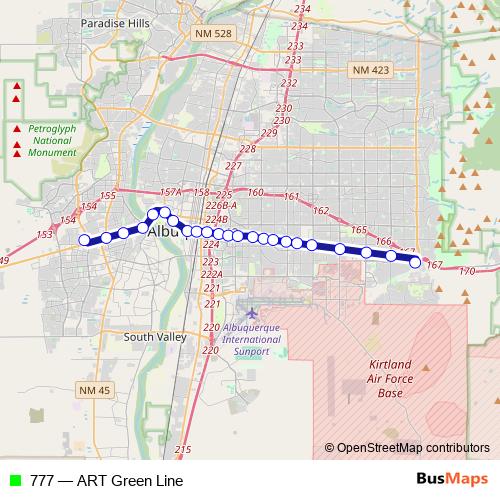 777 bus Line Map