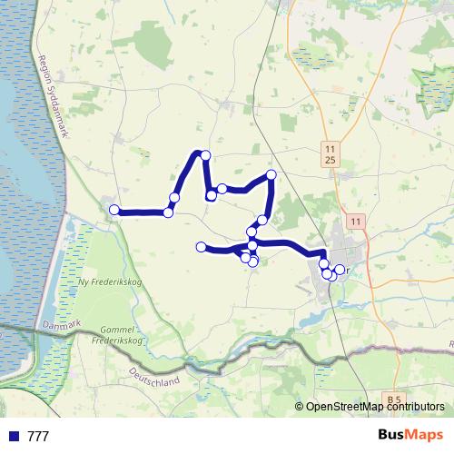 777 bus Line Map