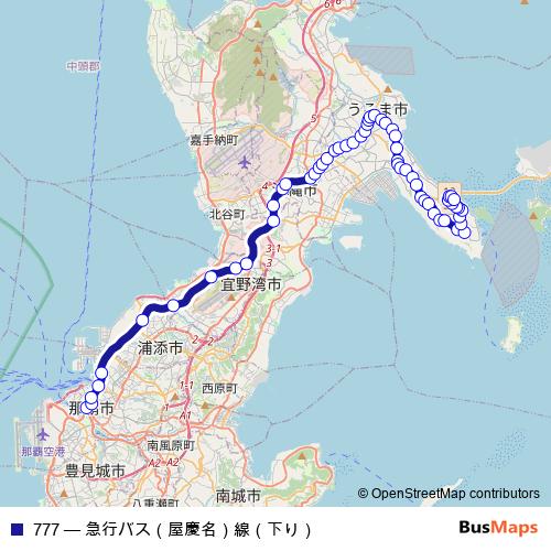 777 bus Line Map