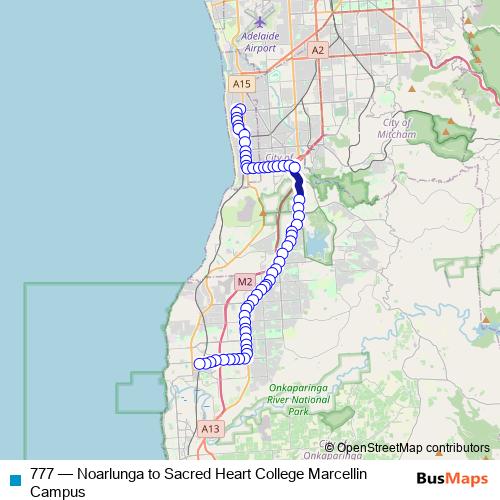 777 bus Line Map