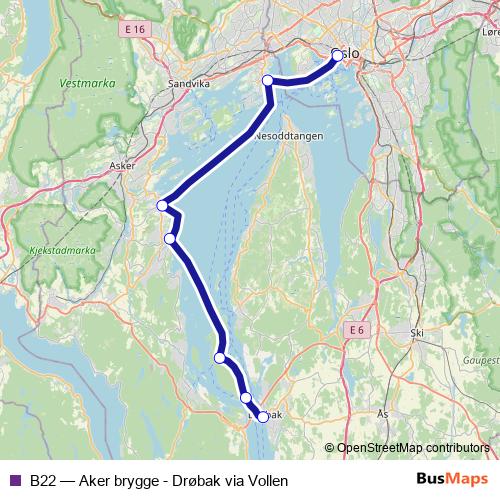 B22 ferry Line Map