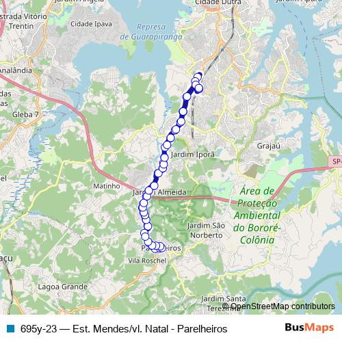 695y-23 bus Line Map