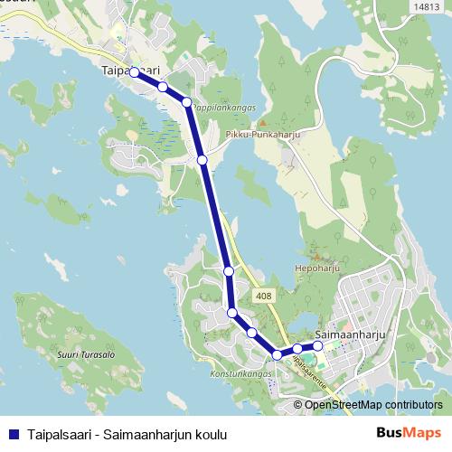 Taipalsaari - Saimaanharjun koulu bus Line Map
