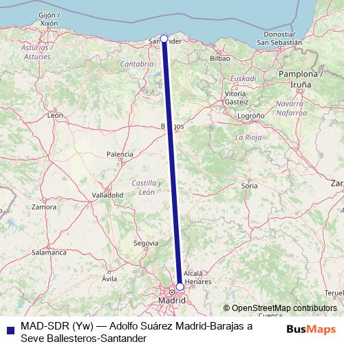 MAD-SDR (Yw) air Line Map