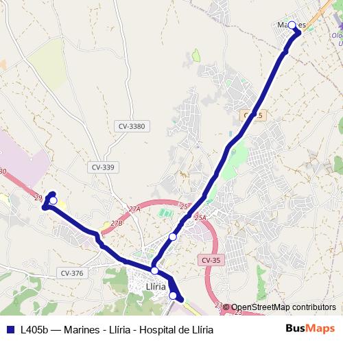 L405b bus Line Map