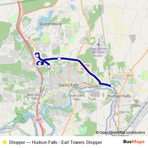 Shopper bus Line Map