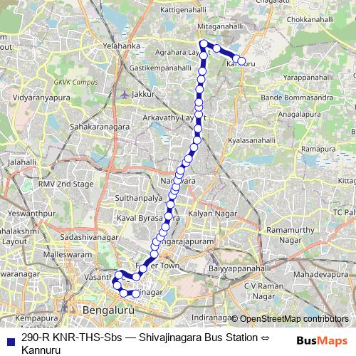 290-R KNR-THS-Sbs bus Line Map