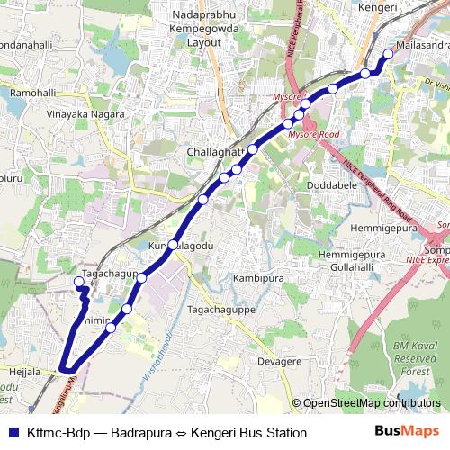 Kttmc-Bdp bus Line Map